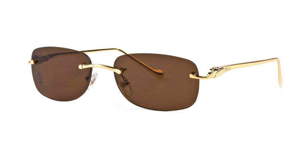 Wholesale Cheap Panthère De Cartier Rimless Sunglasses Replica for Sale-051