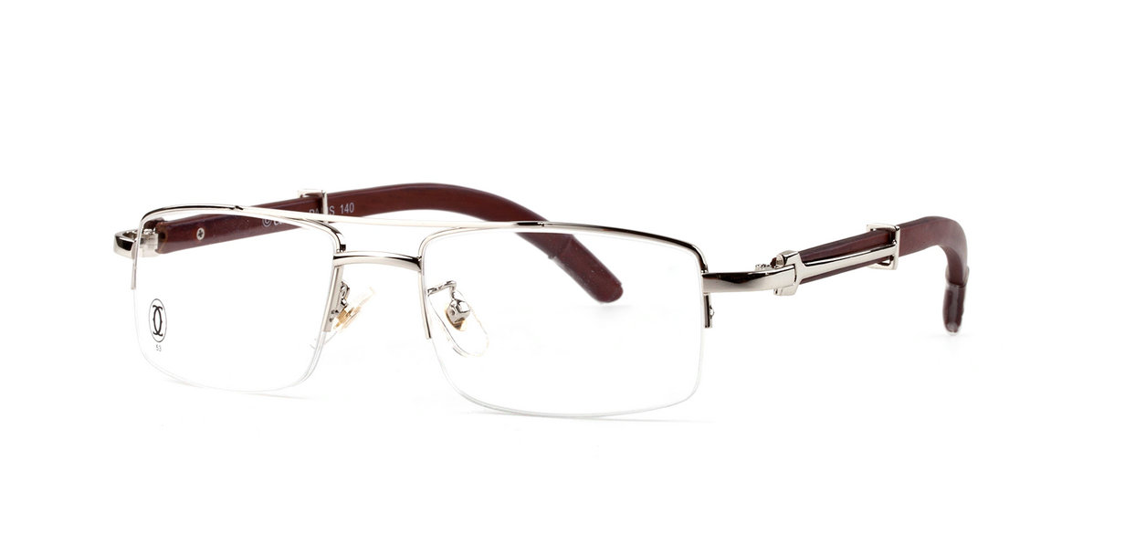 Wholesale Replica Cartier Wood Frame Optical Glasses Online-632