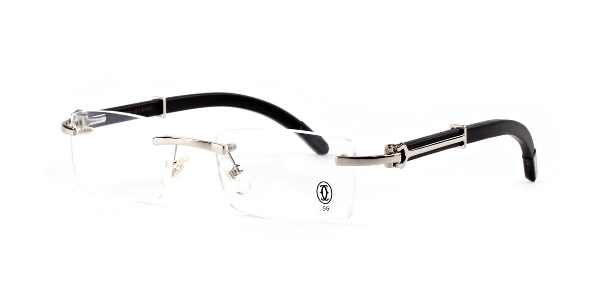 Wholesale Cartier Wood Frame Optical Glasses For Cheap-643