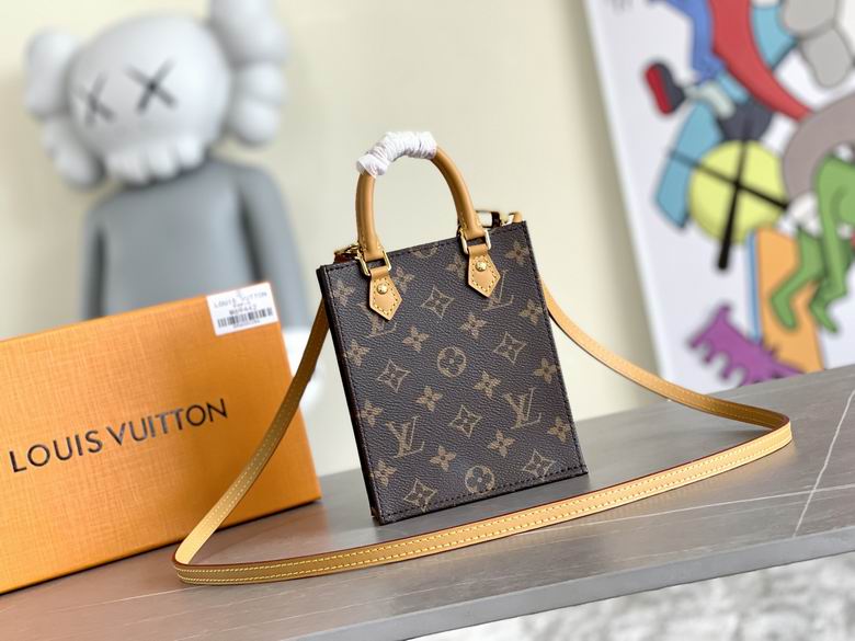 Wholesale Cheap Louis Vuitton Petit Sac Plat Monogram Shoulder & Tote Bags for Sale