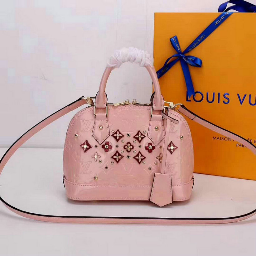 Wholesale Cheap Replica Louis Vuitton Alma Bb Monogram Vernis Leather Bags for Sale-059