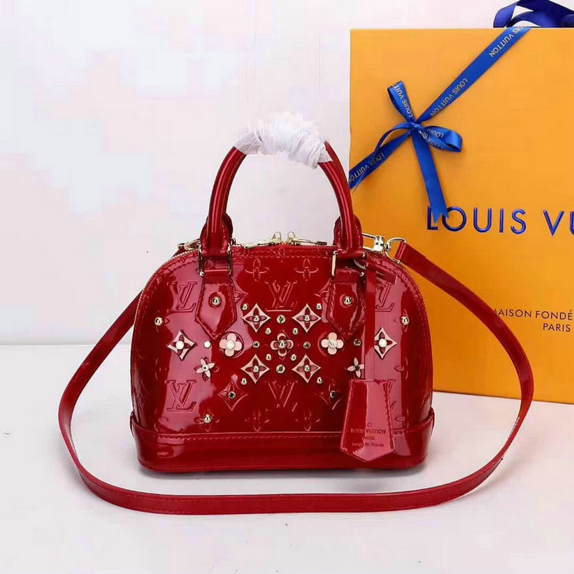 Wholesale Cheap Replica Louis Vuitton Alma Bb Monogram Vernis Leather Bags for Sale-060