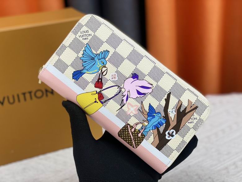 Wholesale Cheap AAA Louis Vuitton Replica Designer Coin Card Holder zipper Wallets for Sale
