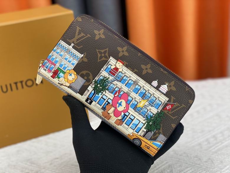 Wholesale Cheap AAA Louis Vuitton Replica Designer Coin Card Holder zipper Wallets for Sale