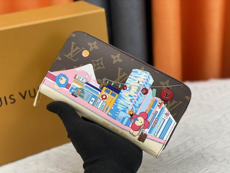 Wholesale Cheap AAA Louis Vuitton Replica Designer Coin Card Holder zipper Wallets for Sale