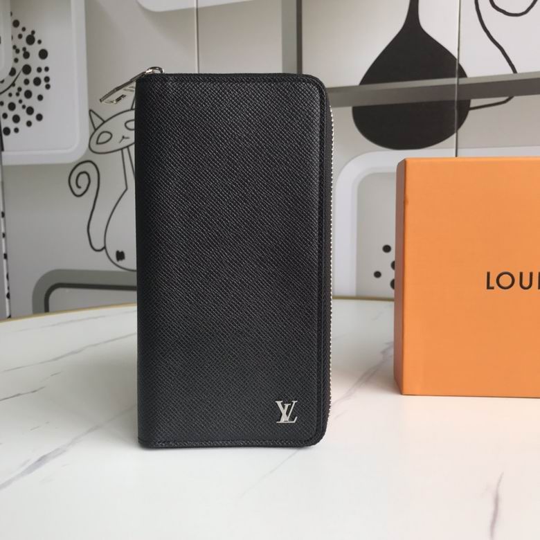 Wholesale Cheap AAA Louis Vuitton Multiple M62665 Long Wallets Black for Sale