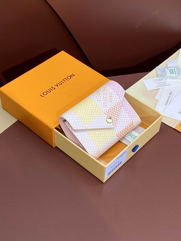 Wholesale Cheap AAA Louis Vuitton Victorine Damier Canvas Wallets for Sale
