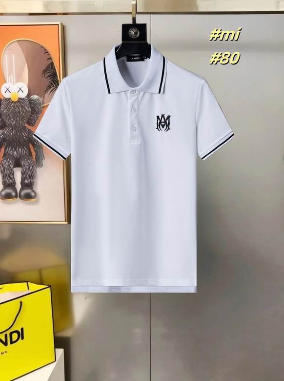 Wholesale High-quality Amiri Short Sleeve Polo Lapel Replica Designer T-Shirts for sale