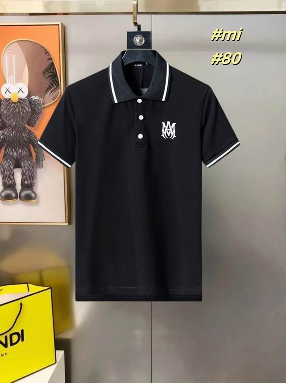 Wholesale High-quality Amiri Short Sleeve Polo Lapel Replica Designer T-Shirts for sale