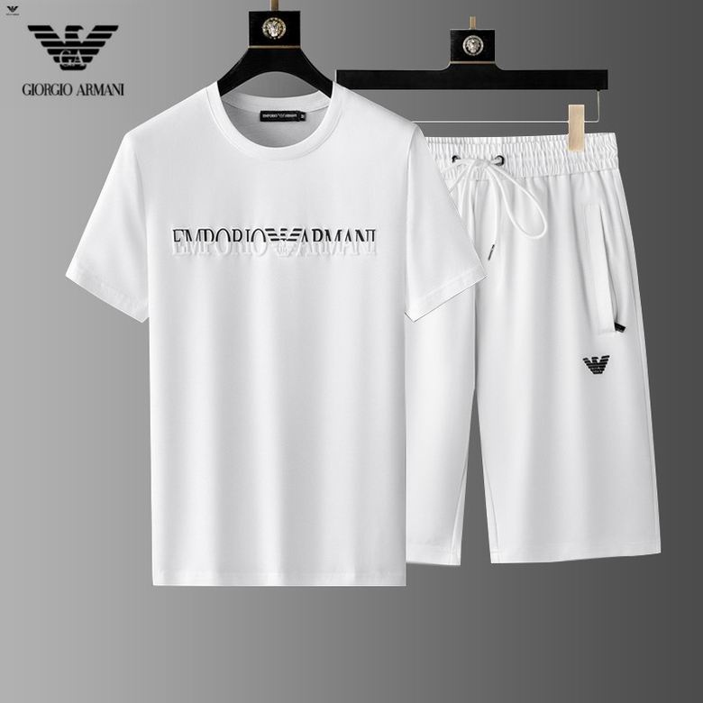 Wholesale Cheap A rmani men Short Sleeve Tracksuits for Sale
