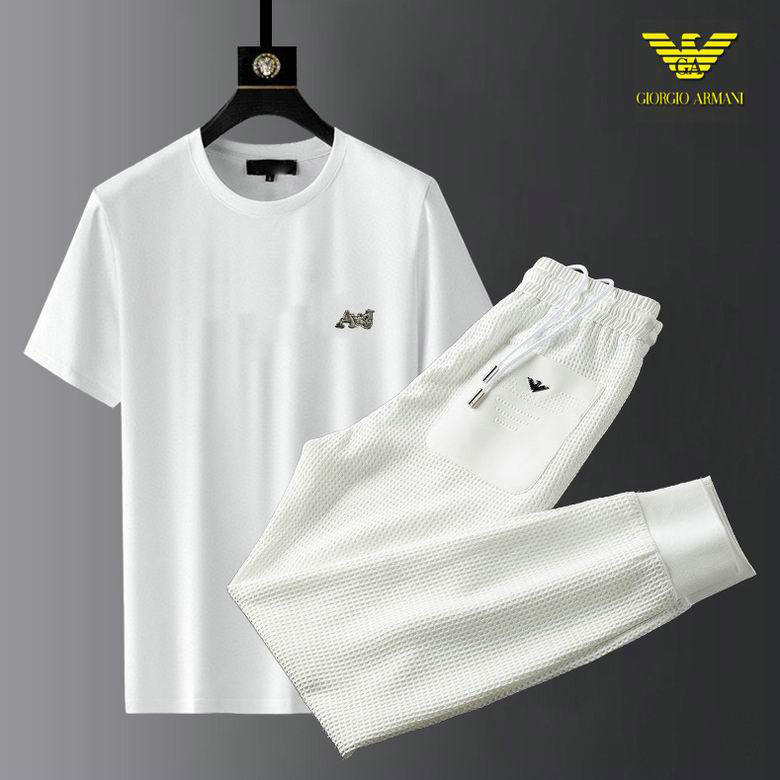 Wholesale Cheap Armani Designer Short Sleeve Tracksuits for Sale