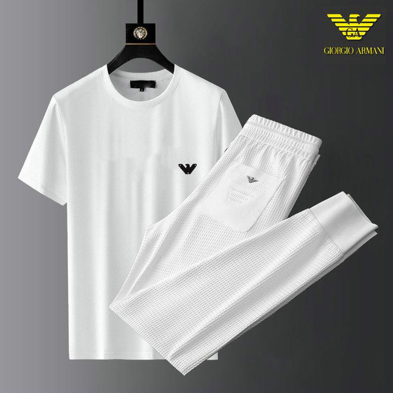 Wholesale Cheap Armani Designer Short Sleeve Tracksuits for Sale