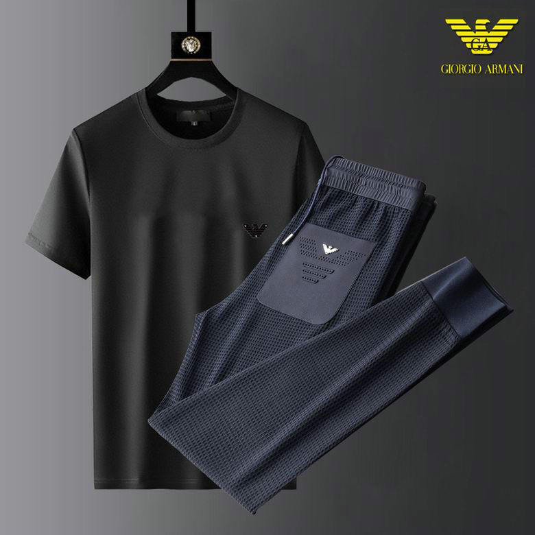 Wholesale Cheap Armani Designer Short Sleeve Tracksuits for Sale