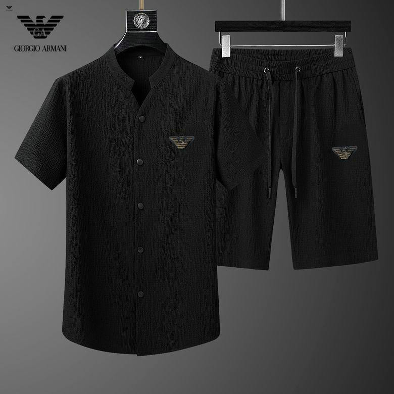 Wholesale Cheap Armani Short Sleeve Tracksuit mens for Sale