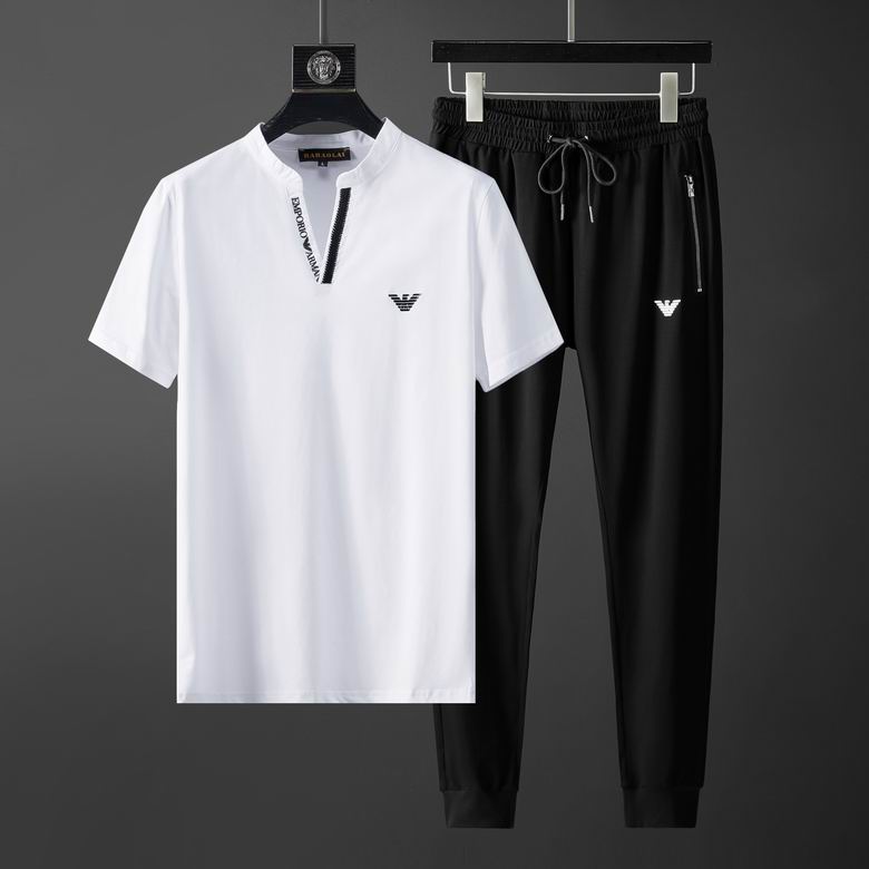 Wholesale Cheap A rmani Short Sleeve Tracksuits for Sale