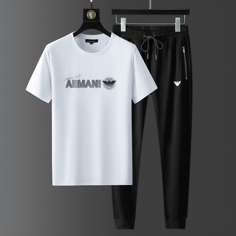 Wholesale Cheap A.rmani Short Sleeve Replica Tracksuits for Sale