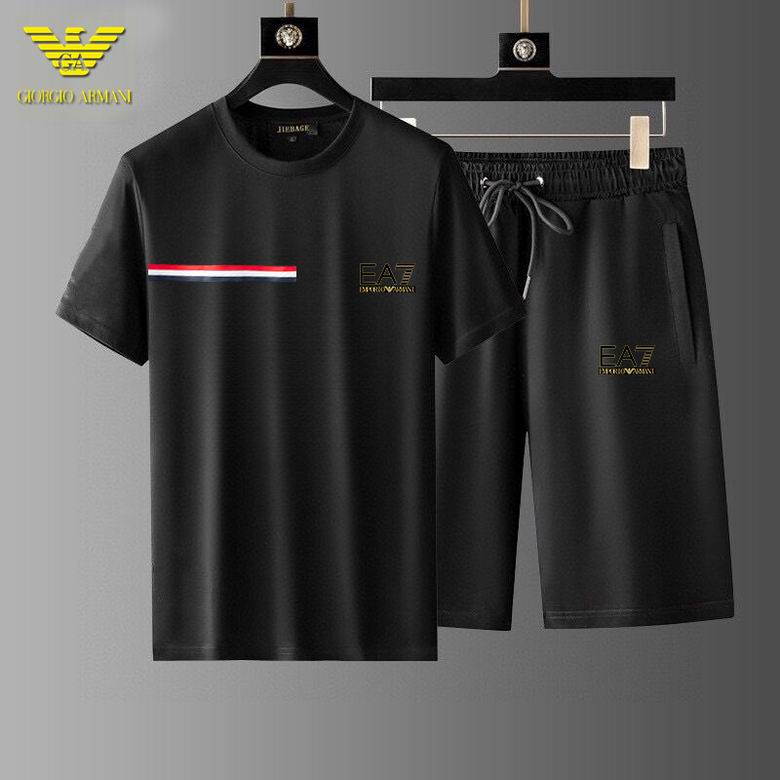 Wholesale High-quality Cheap Armani Short Sleeve Designer Replica Tracksuits Sets for sale