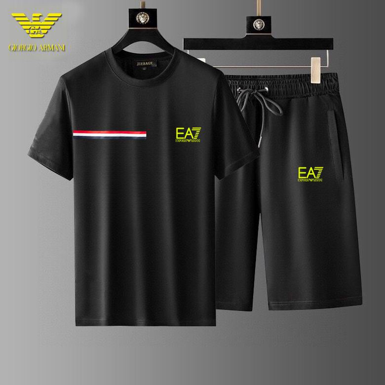Wholesale High-quality Cheap Armani Short Sleeve Designer Replica Tracksuits Sets for sale