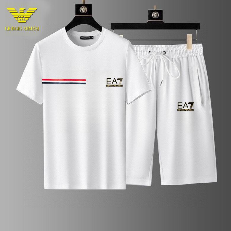 Wholesale High-quality Cheap Armani Short Sleeve Designer Replica Tracksuits Sets for sale