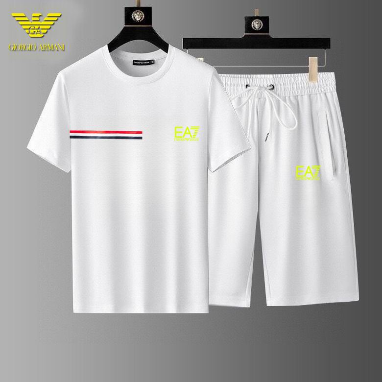 Wholesale High-quality Cheap Armani Short Sleeve Designer Replica Tracksuits Sets for sale