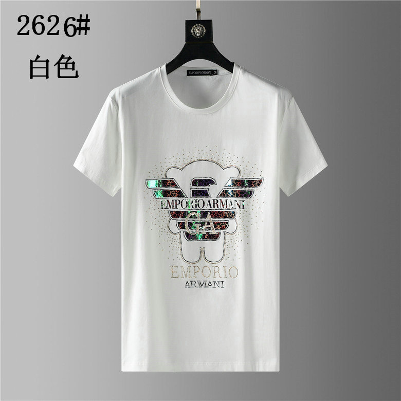 Wholesale Cheap A rmani Short Round Collar T Shirts for Sale