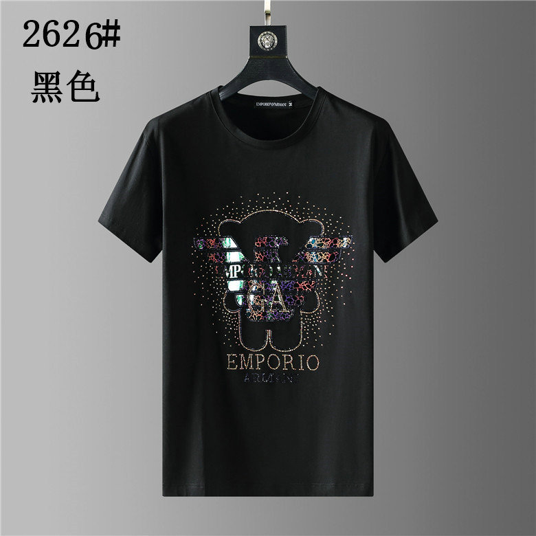 Wholesale Cheap A rmani Short Round Collar T Shirts for Sale
