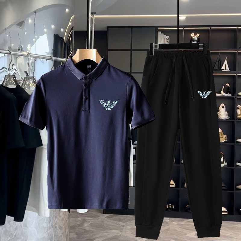 Wholesale Cheap A rmani Short Sleeve Replica Tracksuits for Sale