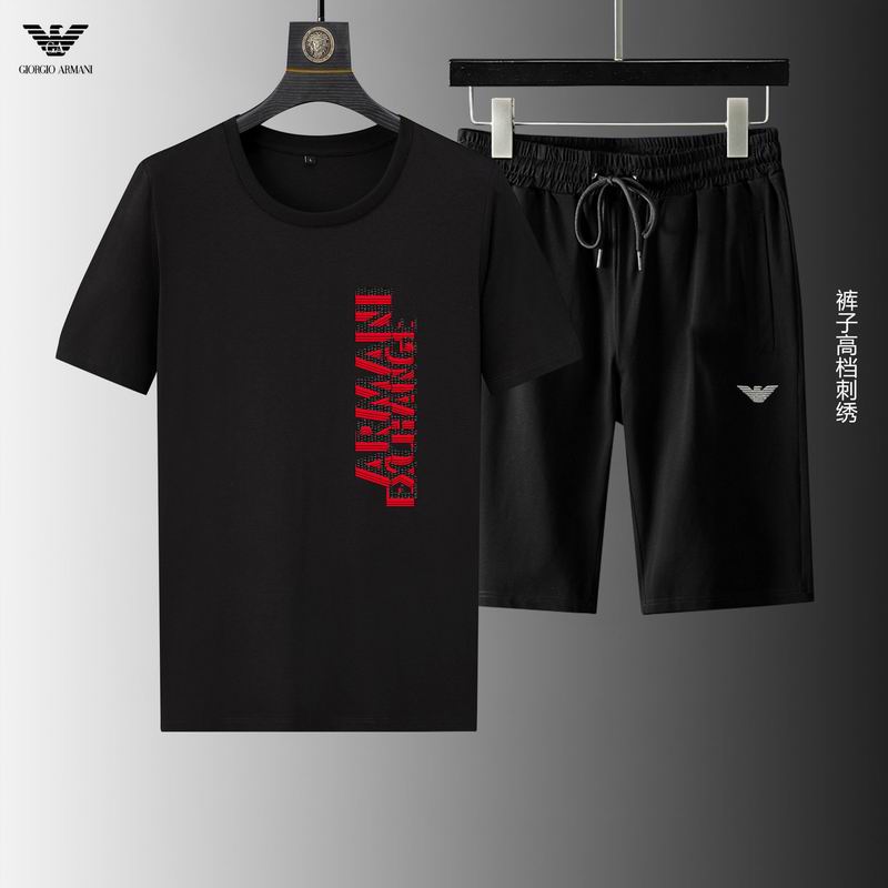 Wholesale Cheap A rmani Short Sleeve Replica Tracksuits for Sale
