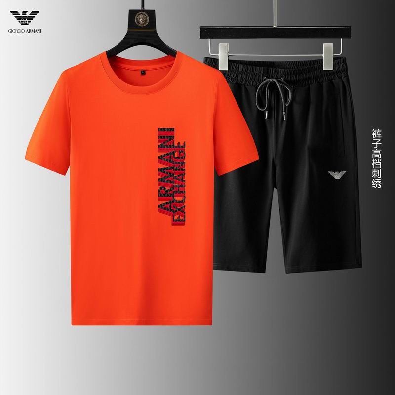 Wholesale Cheap A rmani Short Sleeve Replica Tracksuits for Sale