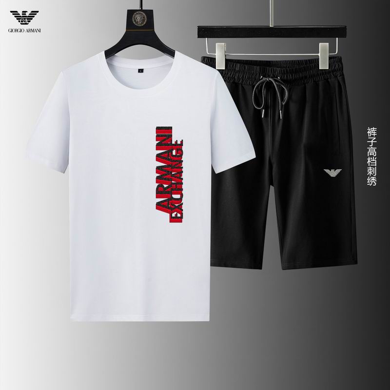 Wholesale Cheap A rmani Short Sleeve Replica Tracksuits for Sale