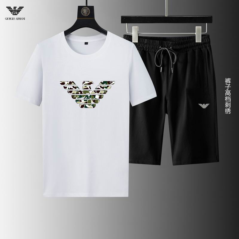 Wholesale Cheap A rmani Short Sleeve Replica Tracksuits for Sale