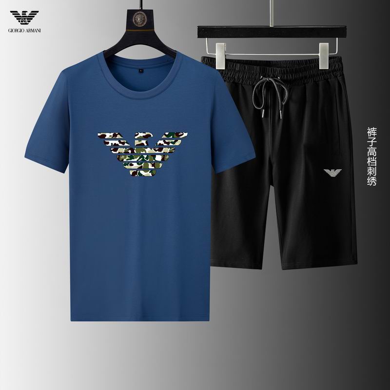 Wholesale Cheap A rmani Short Sleeve Replica Tracksuits for Sale