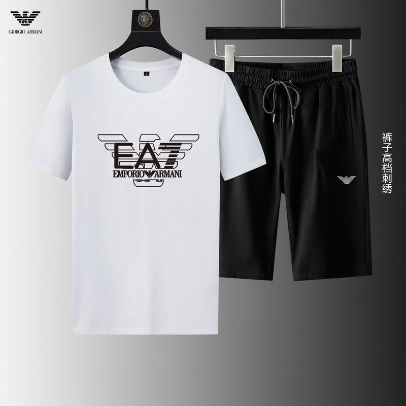Wholesale Cheap A rmani Short Sleeve Replica Tracksuits for Sale