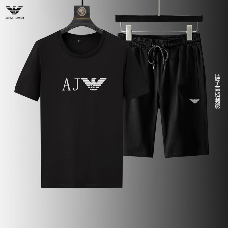 Wholesale Cheap A rmani Short Sleeve Replica Tracksuits for Sale