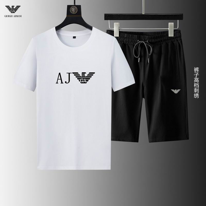 Wholesale Cheap A rmani Short Sleeve Replica Tracksuits for Sale