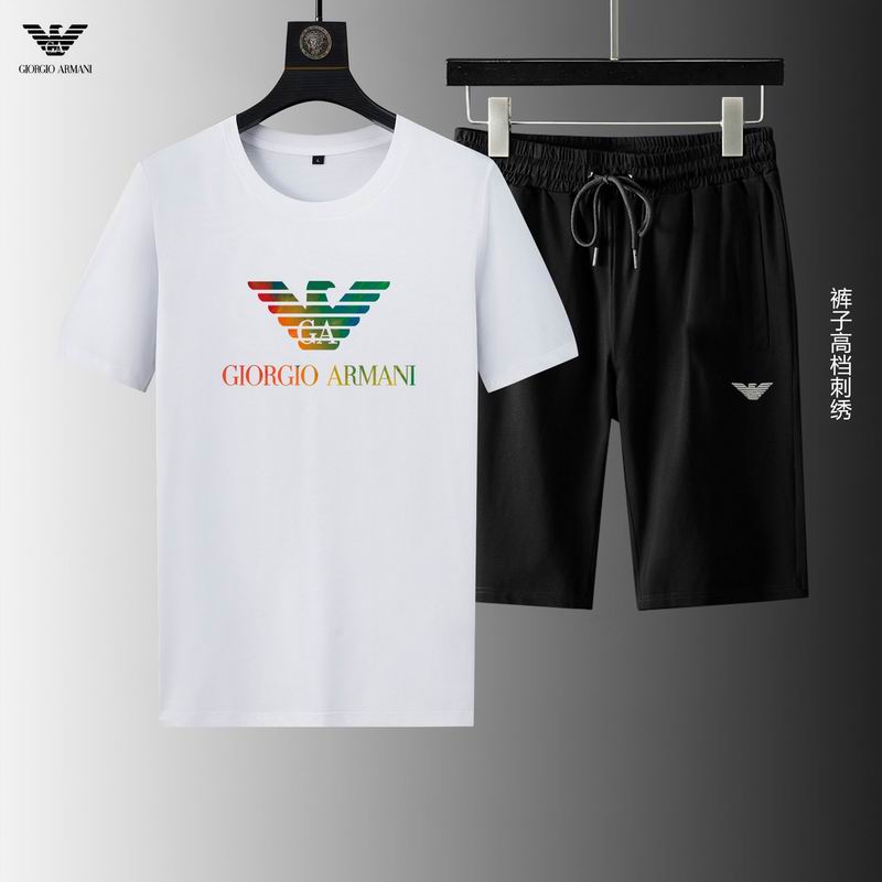 Wholesale Cheap A rmani Short Sleeve Replica Tracksuits for Sale