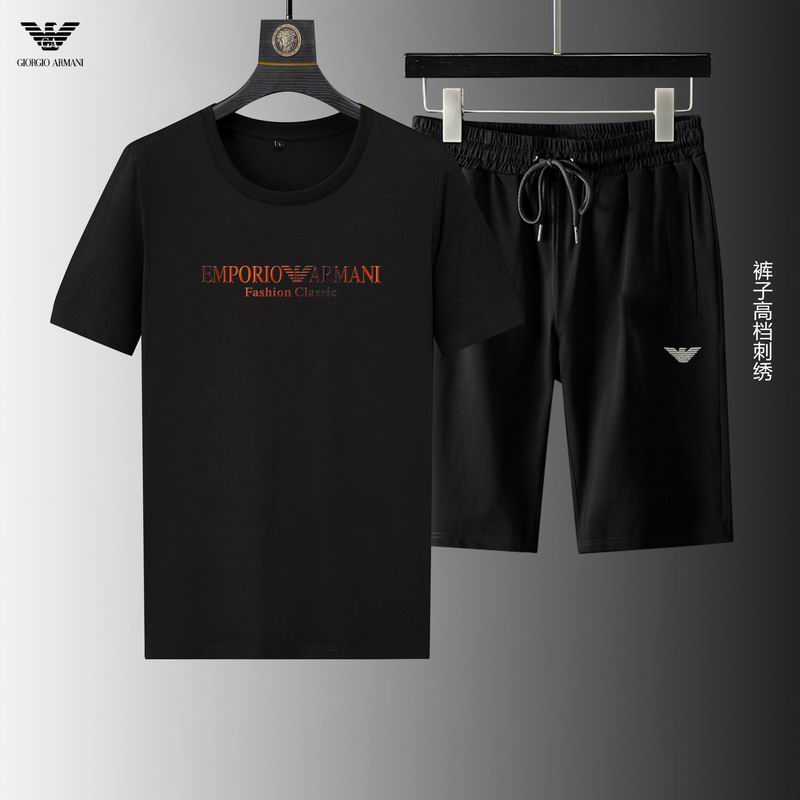 Wholesale Cheap A rmani Short Sleeve Replica Tracksuits for Sale