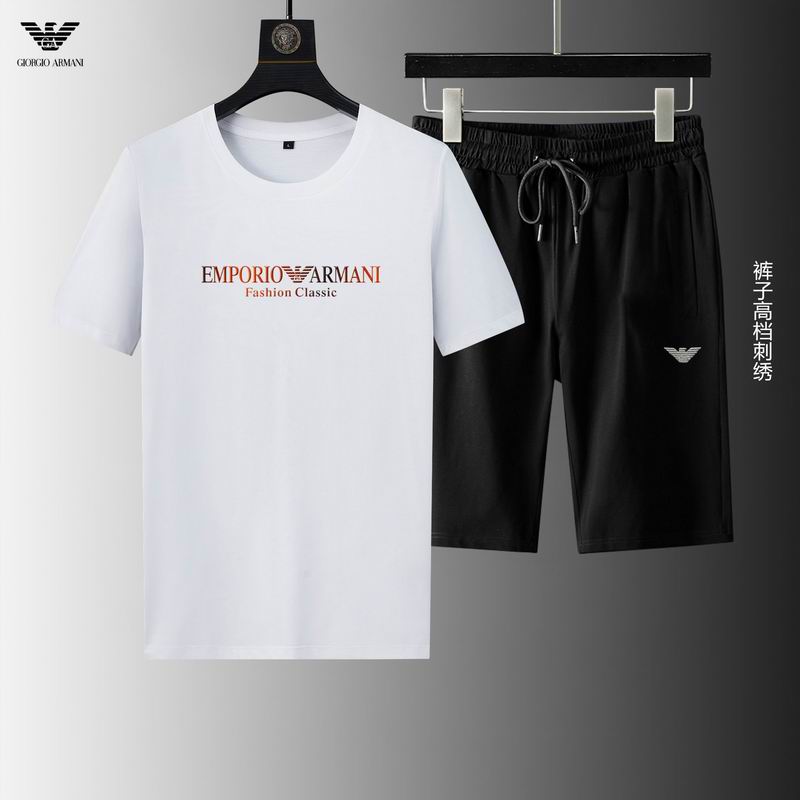 Wholesale Cheap A rmani Short Sleeve Replica Tracksuits for Sale