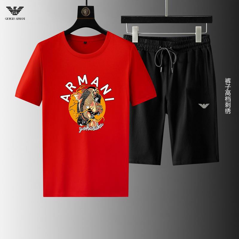 Wholesale Cheap A rmani Short Sleeve Replica Tracksuits for Sale