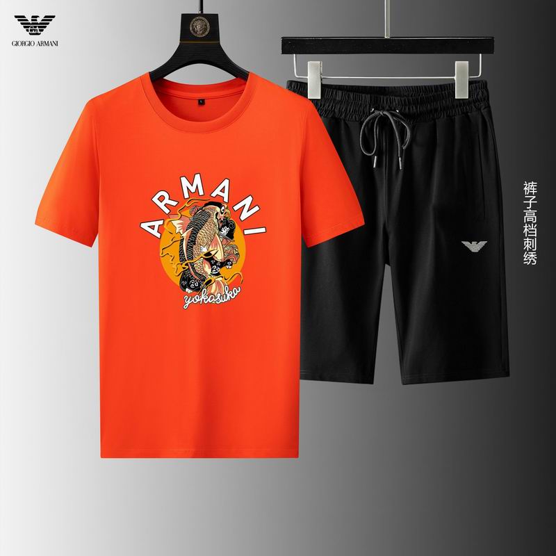 Wholesale Cheap A rmani Short Sleeve Replica Tracksuits for Sale