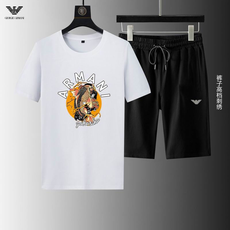 Wholesale Cheap A rmani Short Sleeve Replica Tracksuits for Sale