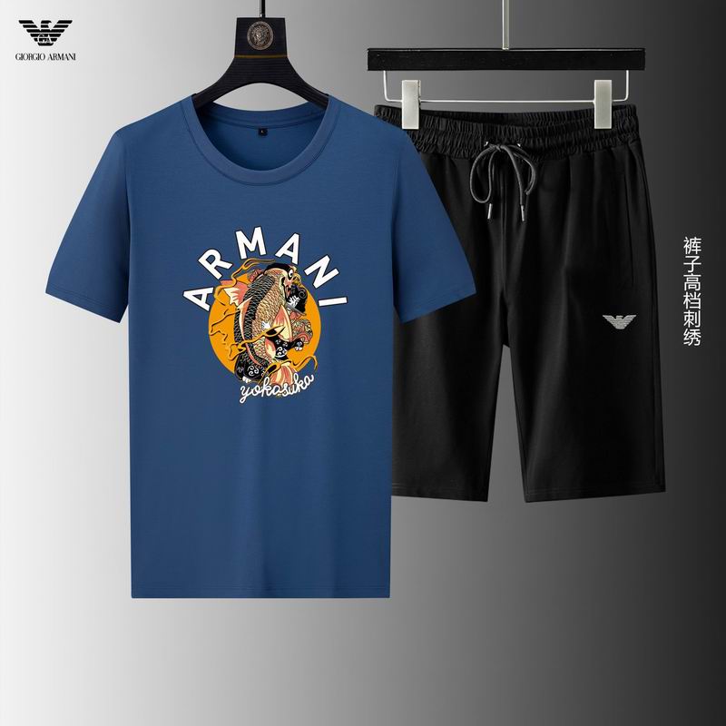 Wholesale Cheap A rmani Short Sleeve Replica Tracksuits for Sale