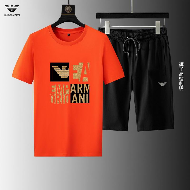 Wholesale Cheap A rmani Short Sleeve Replica Tracksuits for Sale