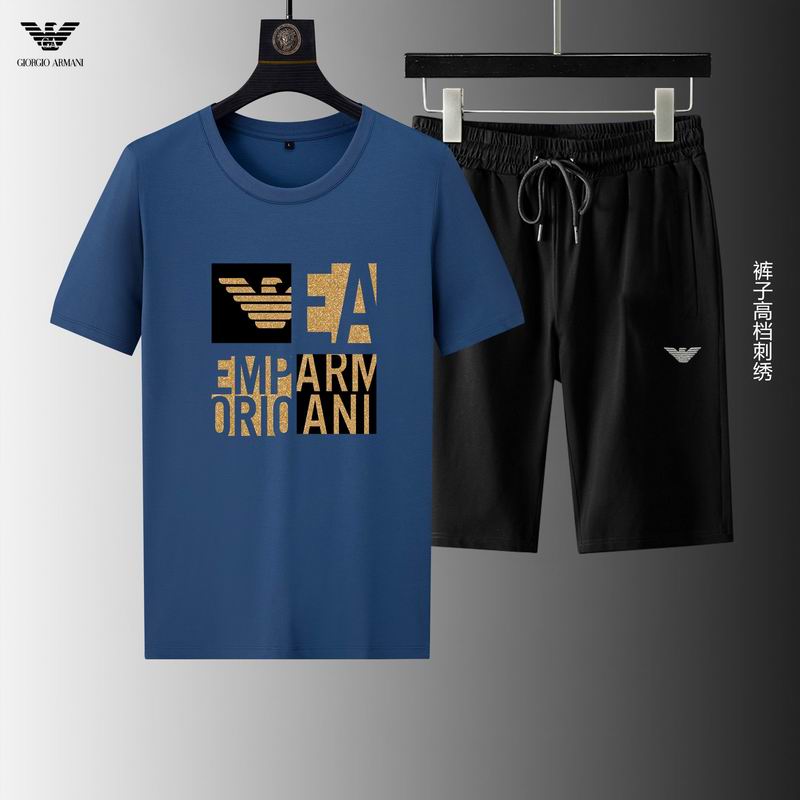Wholesale Cheap A rmani Short Sleeve Replica Tracksuits for Sale