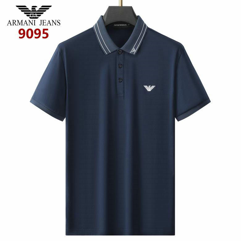 Wholesale Cheap Armani Short Lapel T Shirts for sale