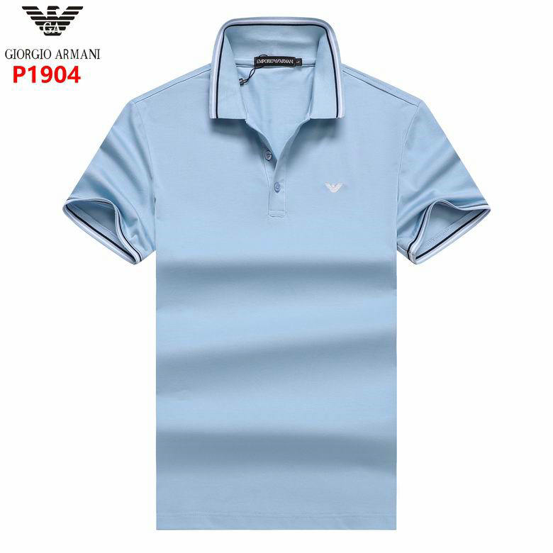 Wholesale Cheap Armani Shorts Sleeve Lapel T Shirts for Sale