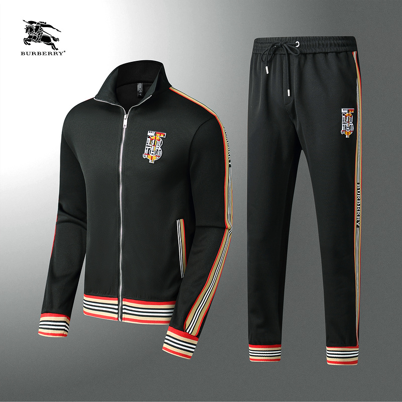 Wholesale Cheap Fashion B Urberry men Long Sleeve Tracksuits for Sale