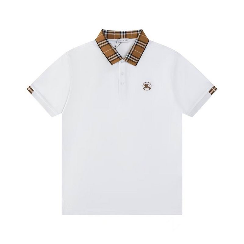 Wholesale Cheap B.urberry Short Sleeve Lapel Replica T Shirts for sale