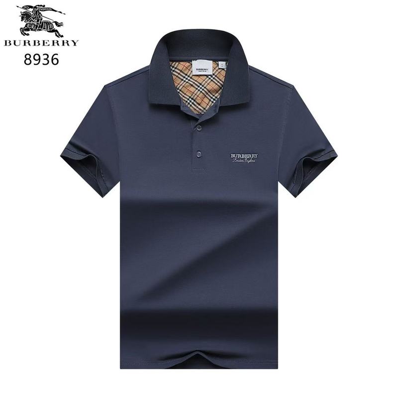 Wholesale Cheap B.urberry Short Sleeve Lapel Replica T Shirts for sale