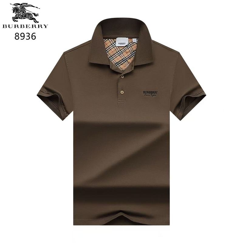 Wholesale Cheap B.urberry Short Sleeve Lapel Replica T Shirts for sale